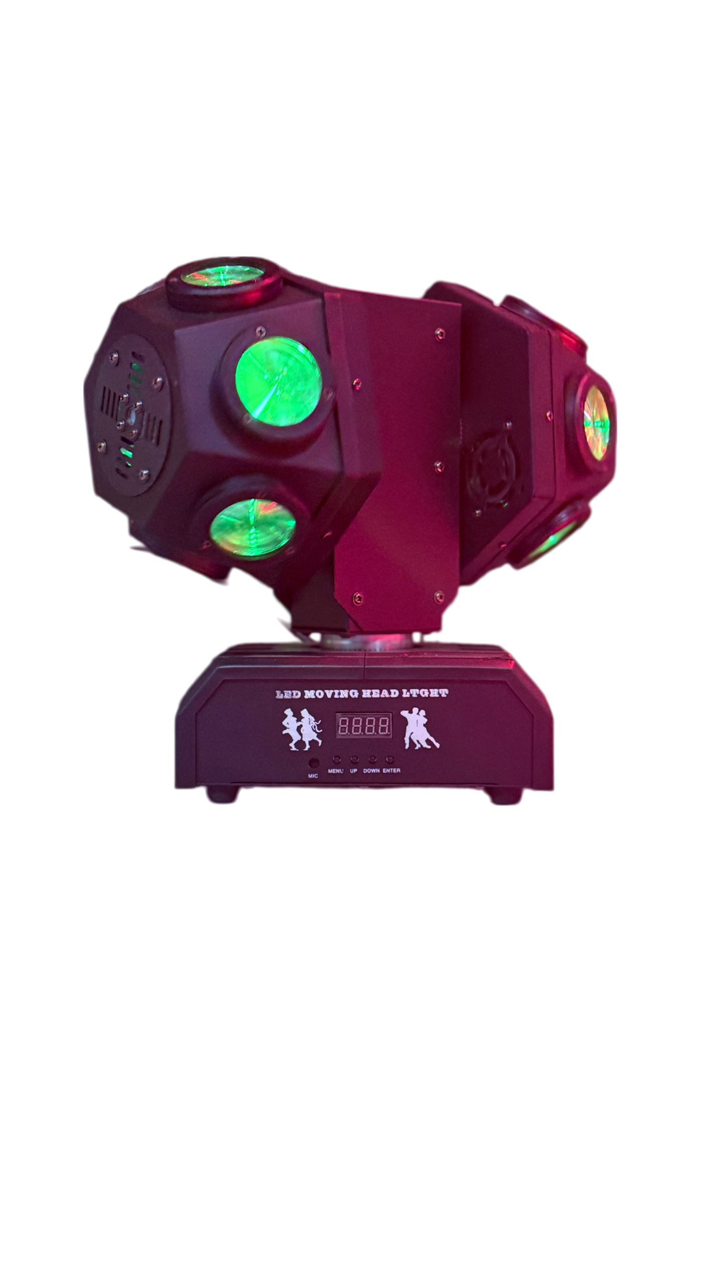 Cabeza móvil rotating 12x10w con Laser Rojo y Verde - Imagen 3